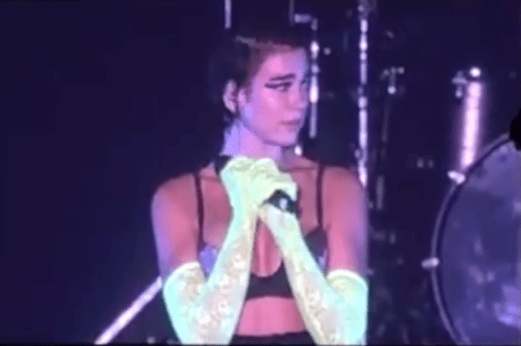  Dua Lipa struggled to contain her tears on stage last night as fans were dragged out of her concert