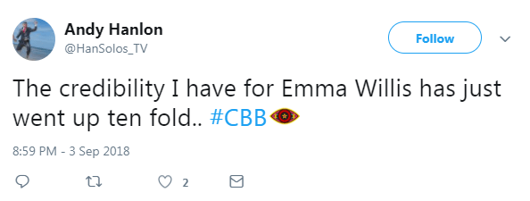  Viewers showered Emma with praise on Twitter