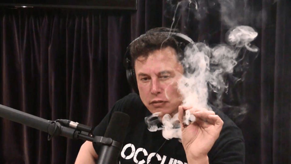  Elon Musk smoked a joint during his podcast chat with Joe Rogan