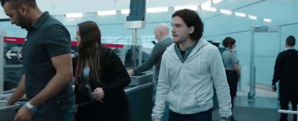  Game of Thrones star Kit Harington filmed the Spooks film at Heathrow