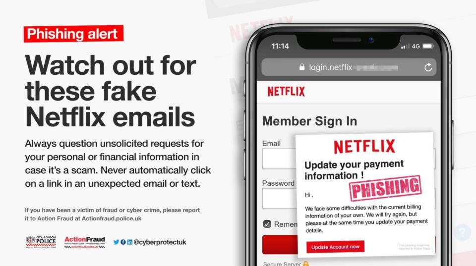  The fake emails have been reported to Action Fraud