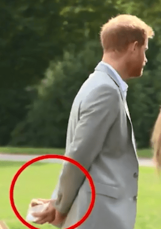  Prince Harry was spotted smuggling the samosas out of the event behind his back