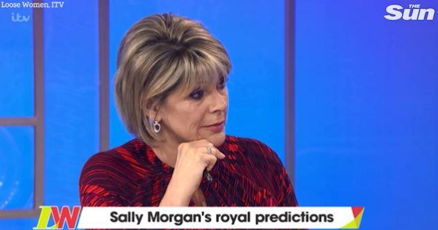  Ruth Langsford listened intently to Sally's predictions