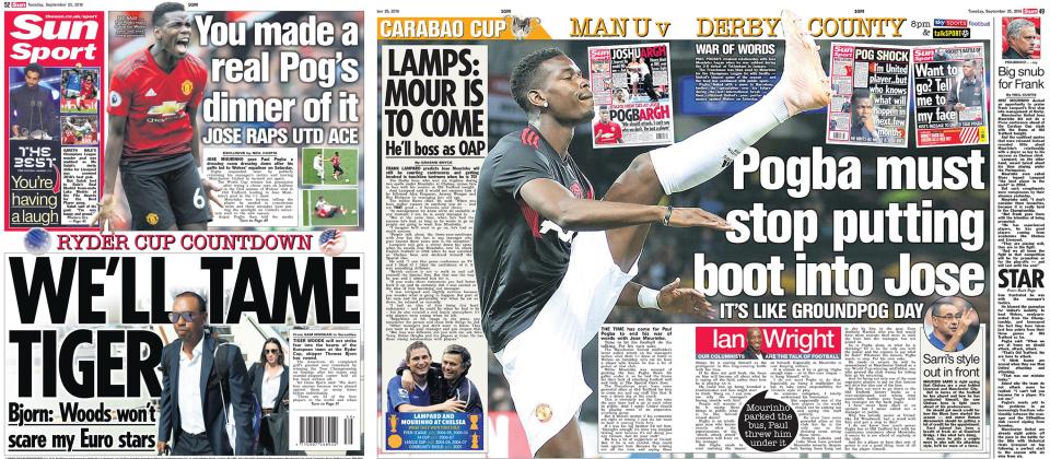  The Sun reported on Tuesday that Paul Pogba was given a dressing down for his Wolves gaffe, and Ian Wright had a warning for the Frenchman in his column