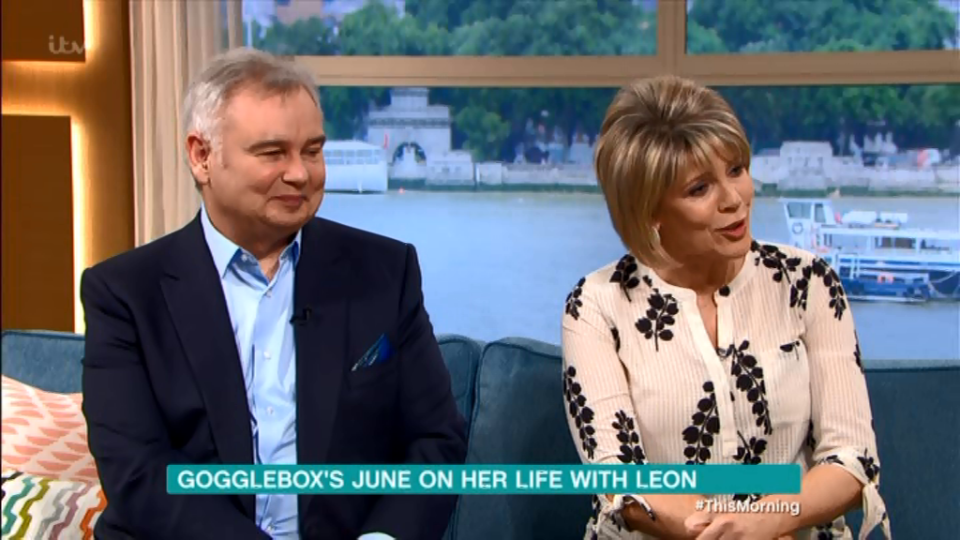  Eamonn Holmes and Ruth Langsford talked to June about her life with Leon