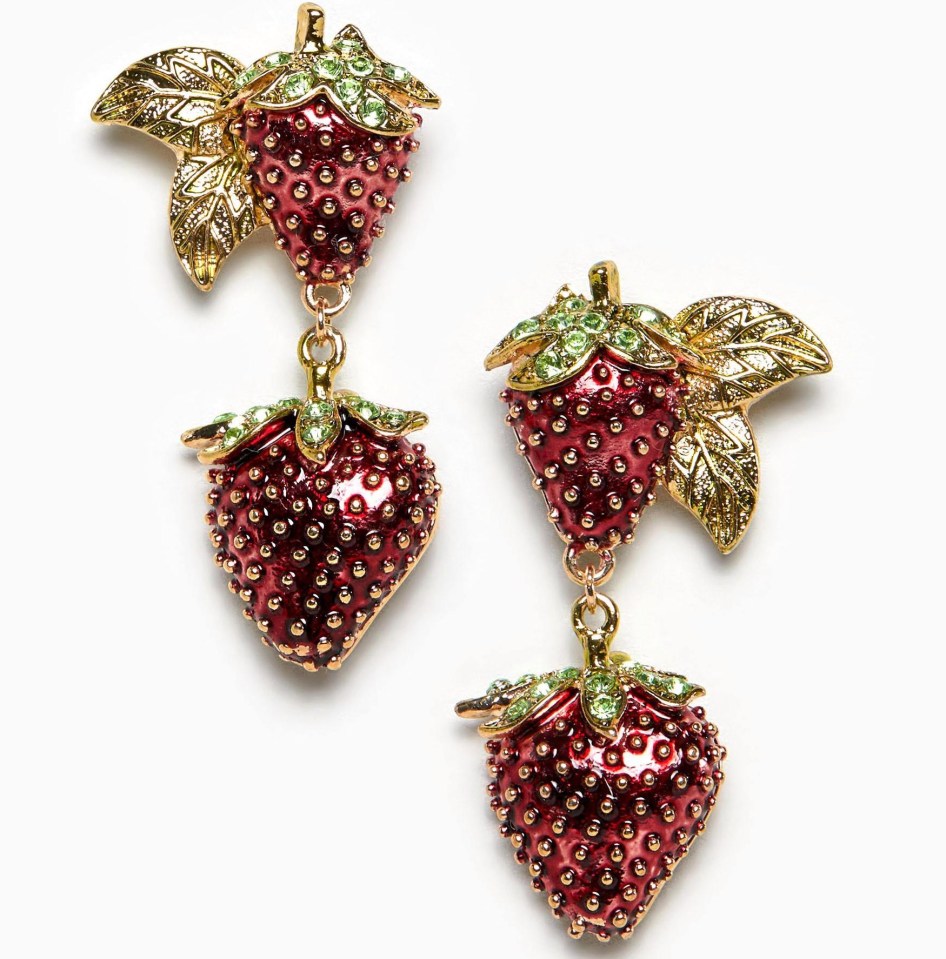 A bit of kitsch always brings some fun to the fashion table. Strawberry earrings will definitely give you a talking point on a first date