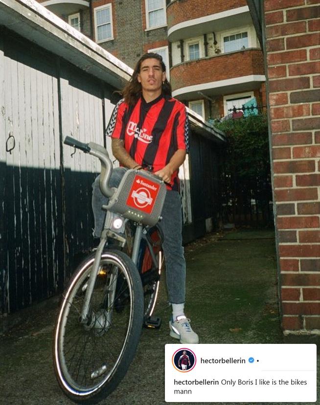  Bellerin's post having a dig at Boris