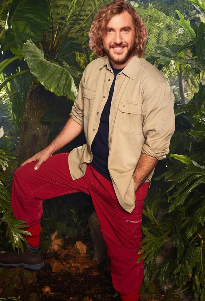 Seann Walsh, mocked up in jungle gear, has denied claims he's going on I'm A Celebrity