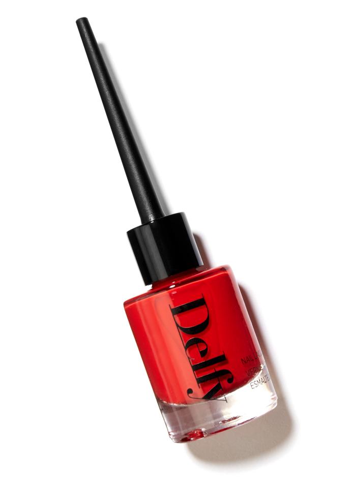 A classic red nail is a fierce look