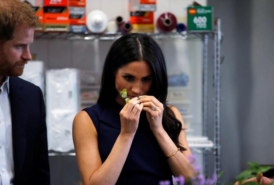  Meghan Markle and Prince Harry were given a 'touch, taste and smell' experience at resturant Charcoal Lane in Melbourne on Thursday