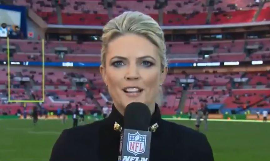  Reporter Melissa Stark was reporting during a live broadcast for Good Morning Football on the NFL Network