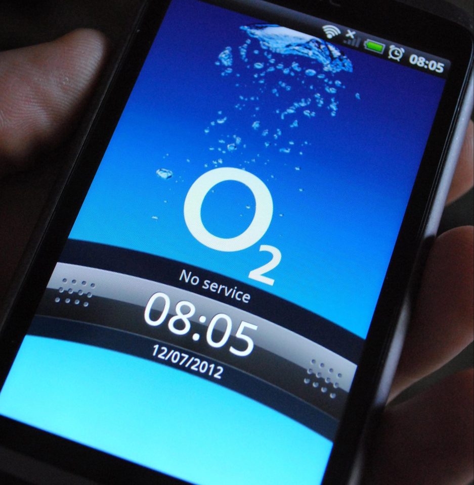 O2's network is down