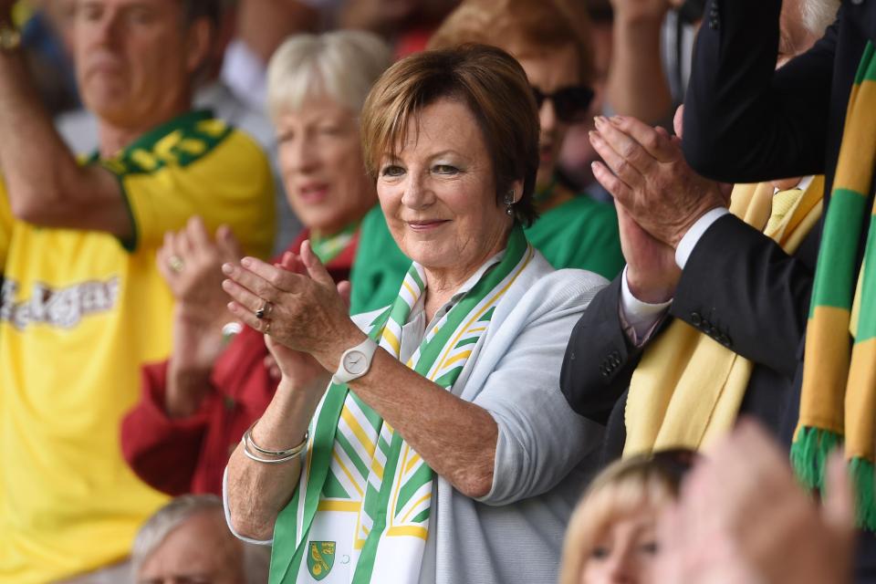  Norwich owner Delia Smith is another football-related celeb to chip in