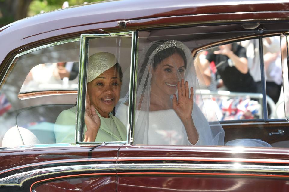  Doria Ragland will help Meghan Markle - pictured on the royal wedding day - as much as possible with the new baby