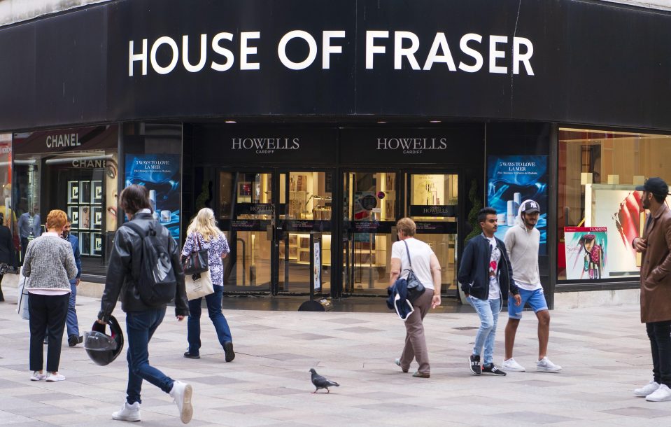  House of Fraser went into administration in Summer 2018