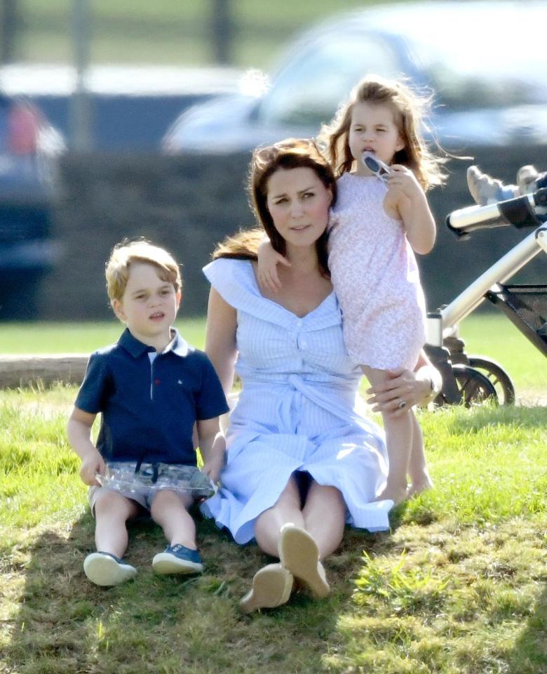  The Duchess, seen here with Prince George and Princess Charlotte, has returned to her duties following the birth of her third child Prince Louis