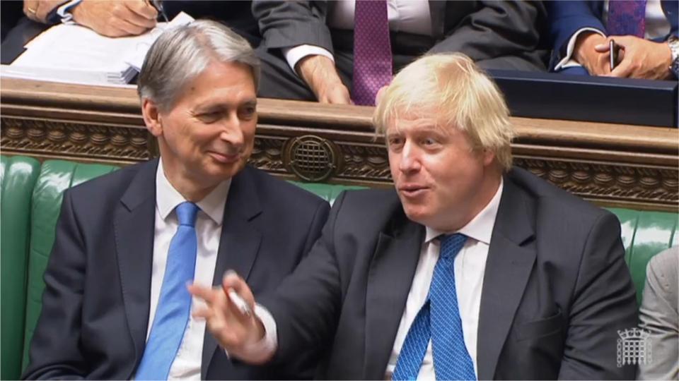  Chancellor Philip Hammond launched a scathing attack on Mr Johnson