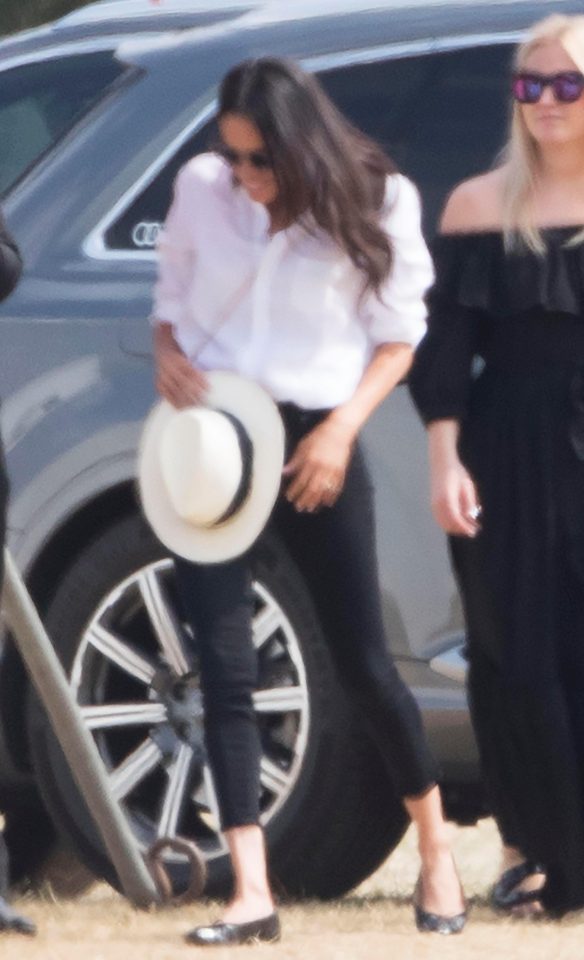  And a simple shirt and trousers combo at the Audi Polo Challenge