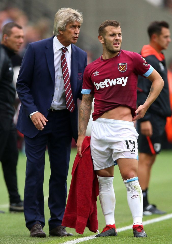 Hammers boss Manuel Pellegrini admits Jack Wilshere needs more time to recover