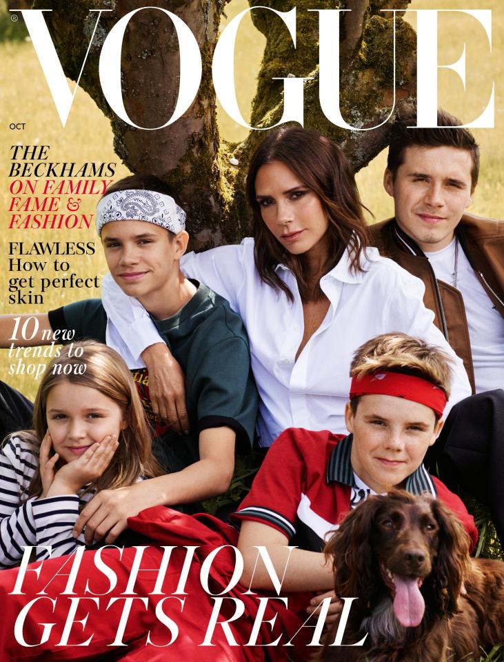  David was noticeably absent from Victoria Beckham's Vogue cover photo where she awkwardly addressed rumours of marriage woes