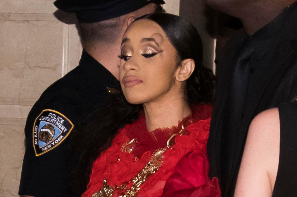  Cardi was left with a bump on her head after her public row with Nicki Minaj