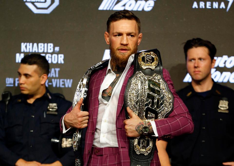  McGregor is looking to bounce back after being stripped of his two titles