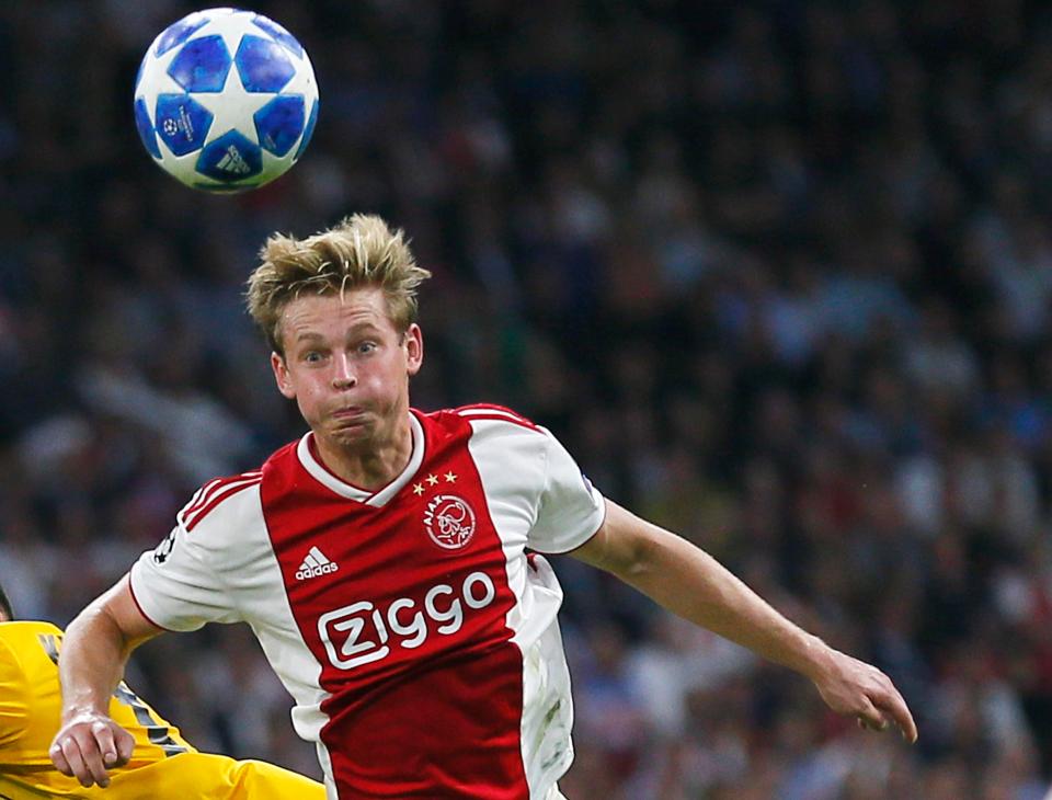  De Jong has been a revelation for Ajax in midfield