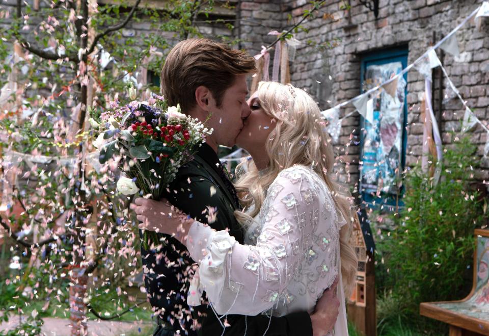  The couple tie the knot in a pagan ceremony in the urban garden