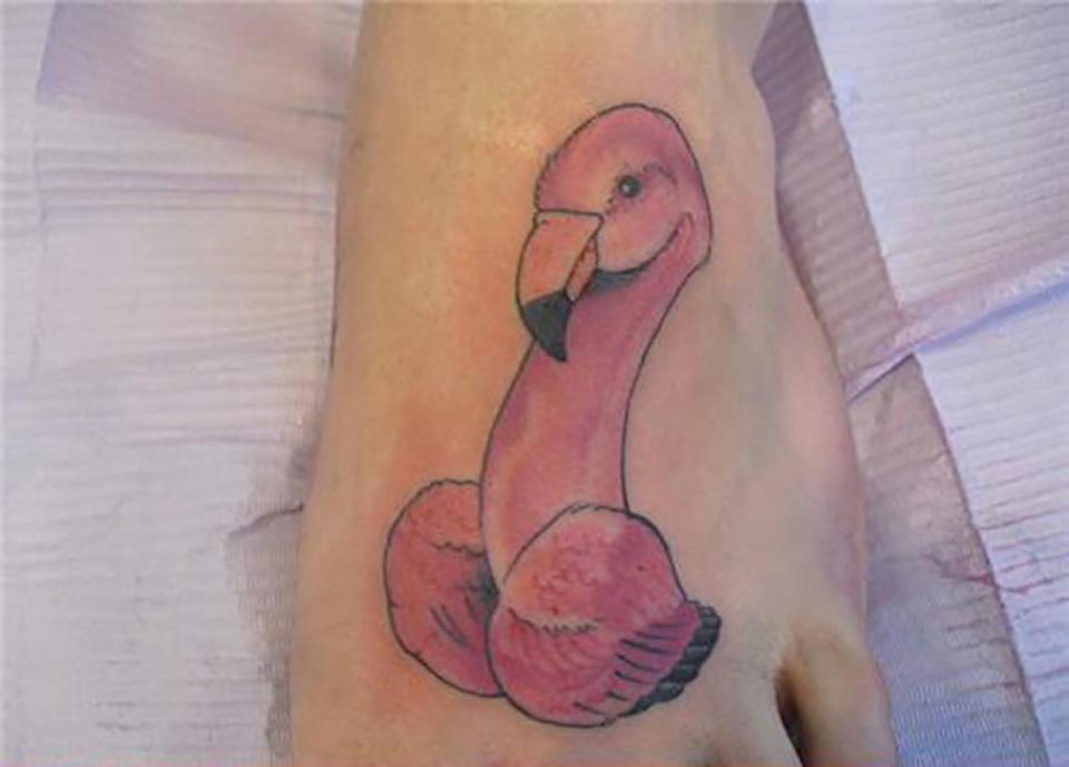  This flamingo tattoo turned out to be a major flop