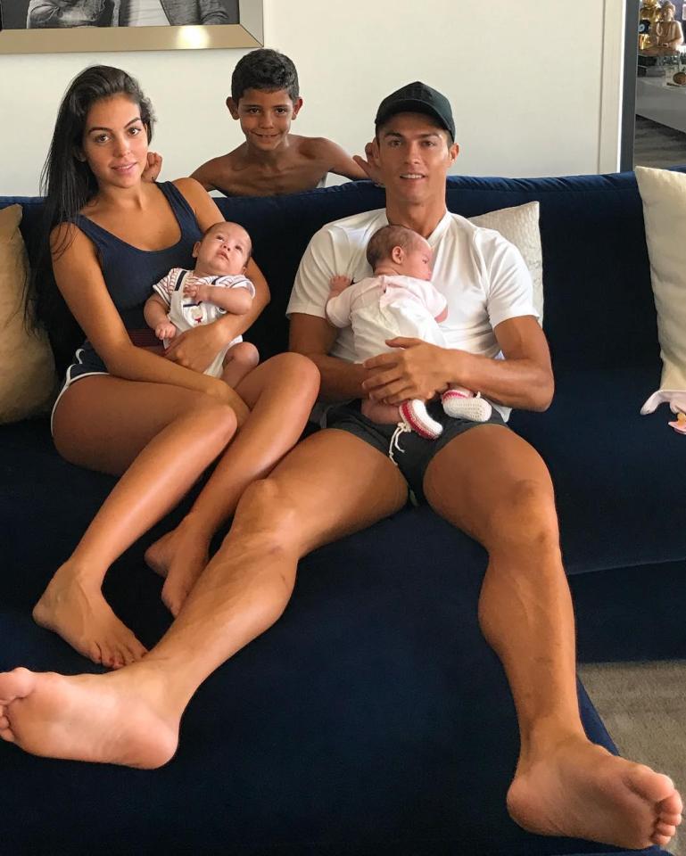  Ronaldo's twins were born to a surrogate, with girlfriend Georgina not pregnant at the time of their birth