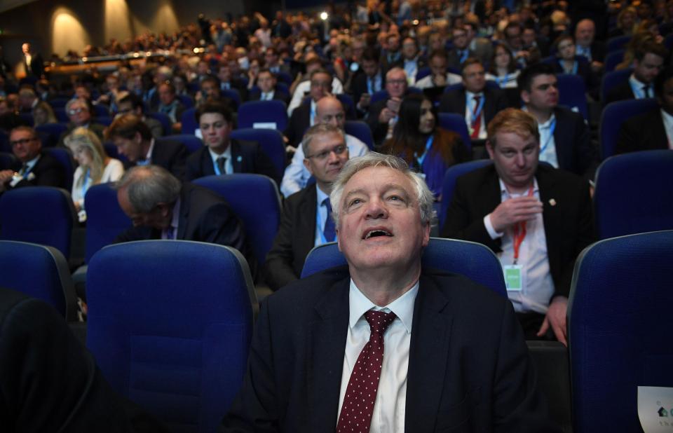  David Davis in the audience for Boris Johnson's speech