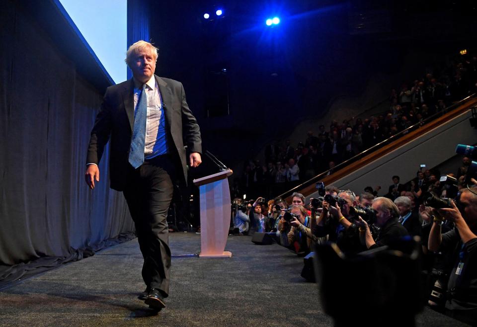  The former Foreign Secretary stole the show at the party’s annual conference with a speech to a packed-out audience in Birmingham