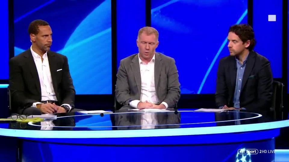  Paul Scholes was speaking as a BT Sport pundit alongside Rio Ferdinand and Owen Hargreaves