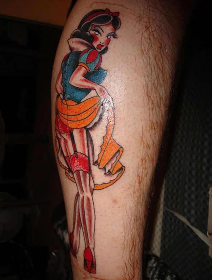  Snow White's long legs are made of bacon...