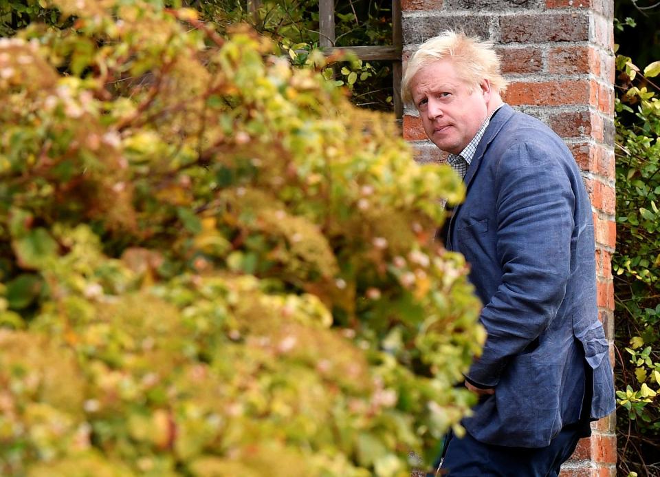  Mr Johnson left the Tory conference ahead of Theresa May's speech