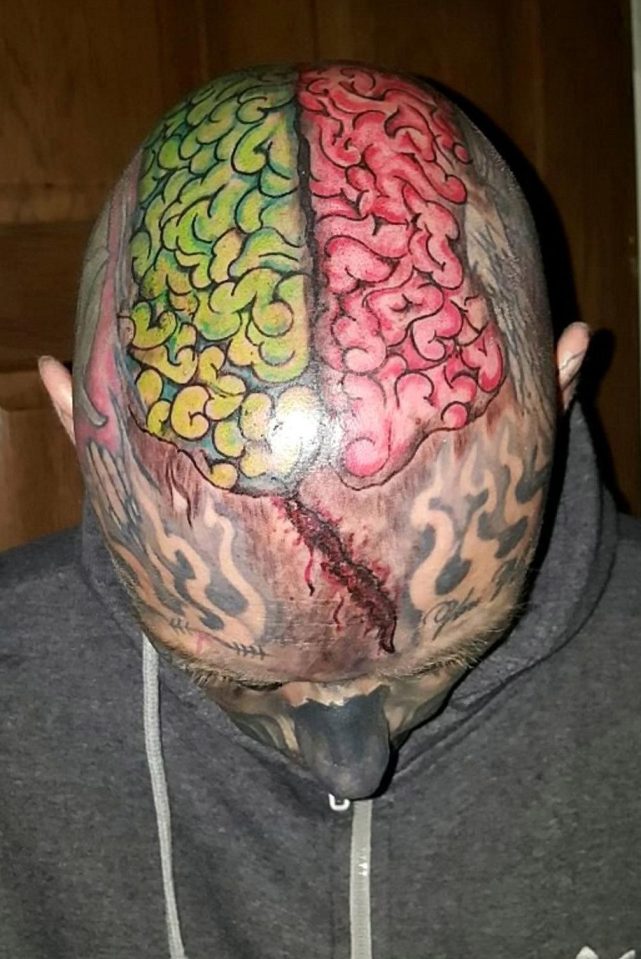  This guy probably should have used his brain before getting inked