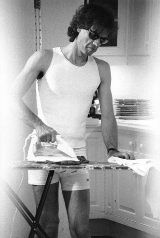  Rolling Stones frontman Mick Jagger irons his underpants ahead of showtime