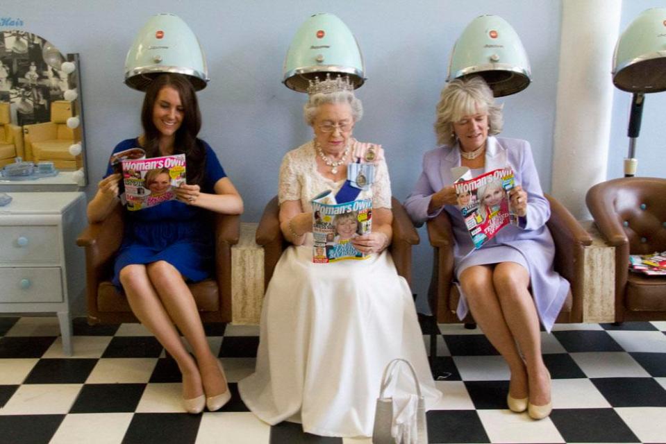  The Queen, Camilla and Kate take a break from royal life with a trip to the hairdressers for a quick wash and set