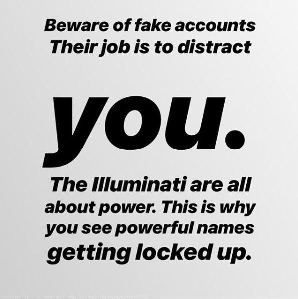  One of the many posts which made reference to the Illuminati