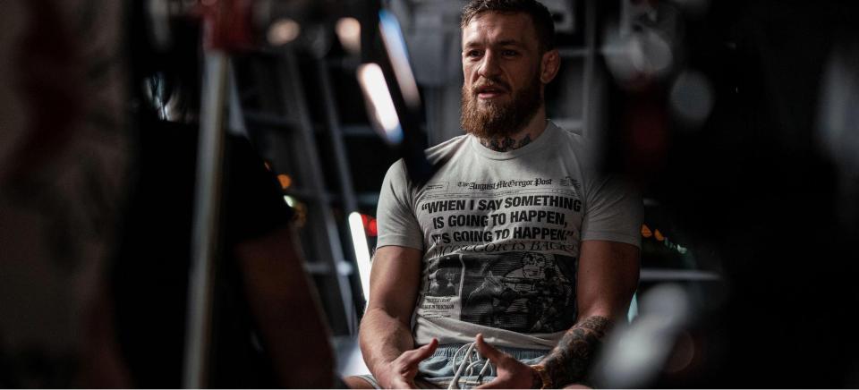  Heil revealed the pair come up with the idea while McGregor, here wearing one of the t-shirts, was getting a fitting for a suit