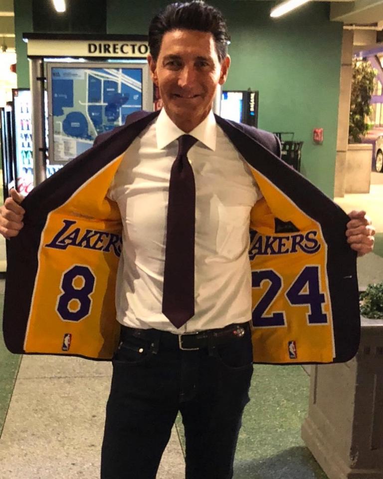  David August Heil in a custom jacket he made for Kobe Bryant