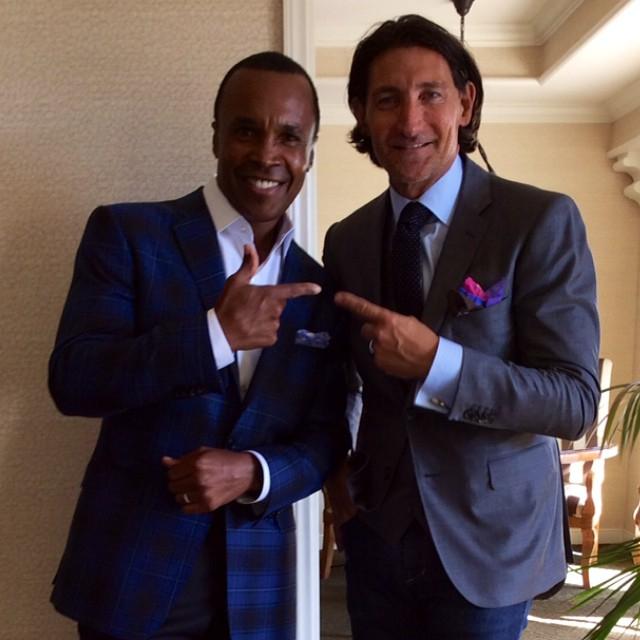  David August Heil pictured with boxing icon Sugar Ray Leonard