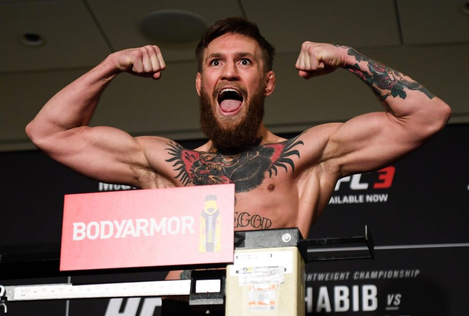 Conor McGregor weighed in a 154.5lb for his latest UFC battle