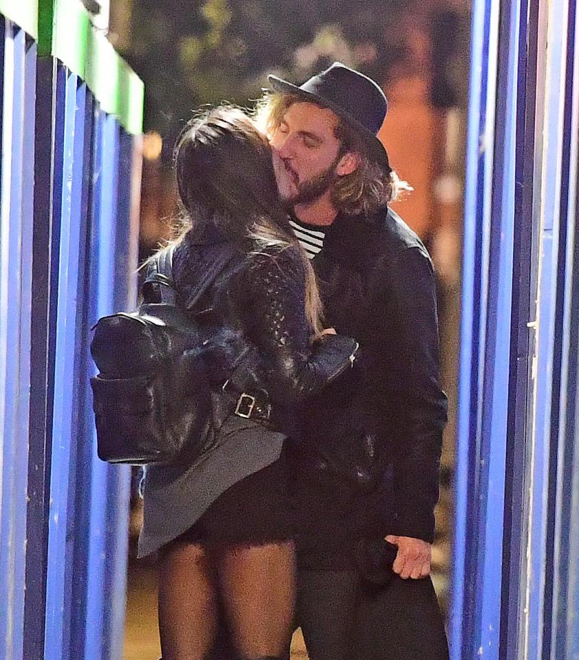  The pair were caught kissing on the street on a boozy night out last week