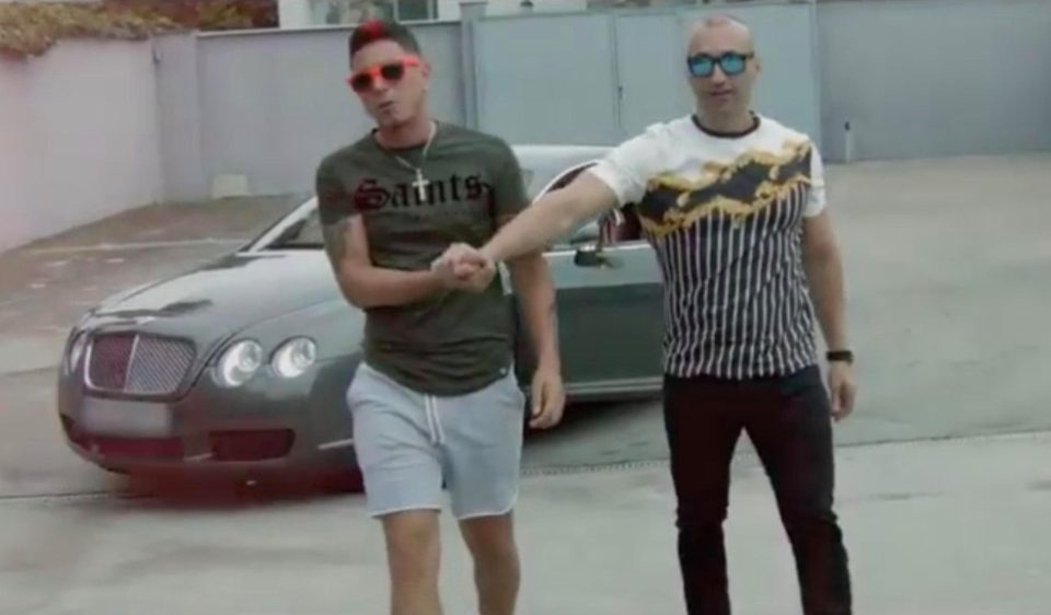  Fugitive kingpin Francisco Tejon, right, with rapper Clase-A in his music video