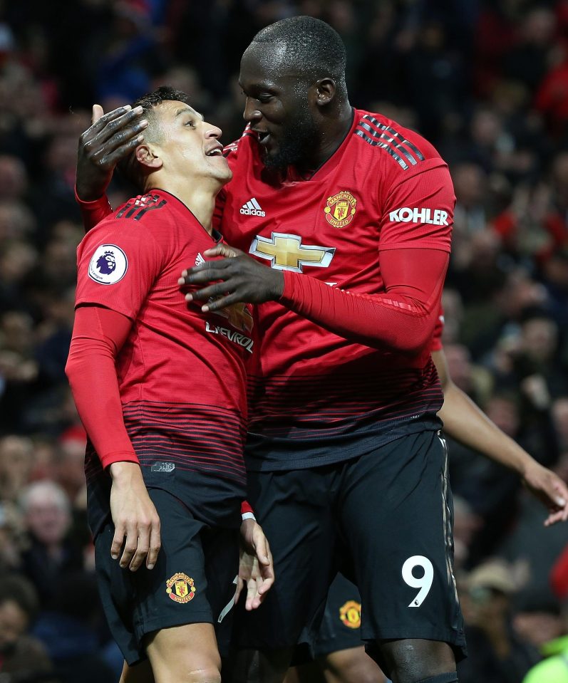 Alexis Sanchez, congratulating with Romelu Lukaku, grabbed a last-ditch winner to down Toon