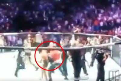 Two men landed heavy punches on Conor McGregor's head from the side and behind