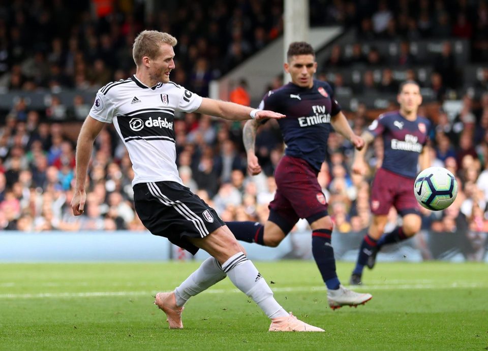  Andre Schurrle chipped over Bernd Leno just before half-time