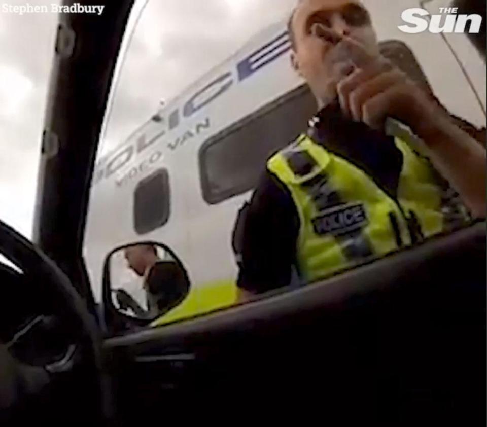  The police officer later told the pensioner he was "unbelievable."