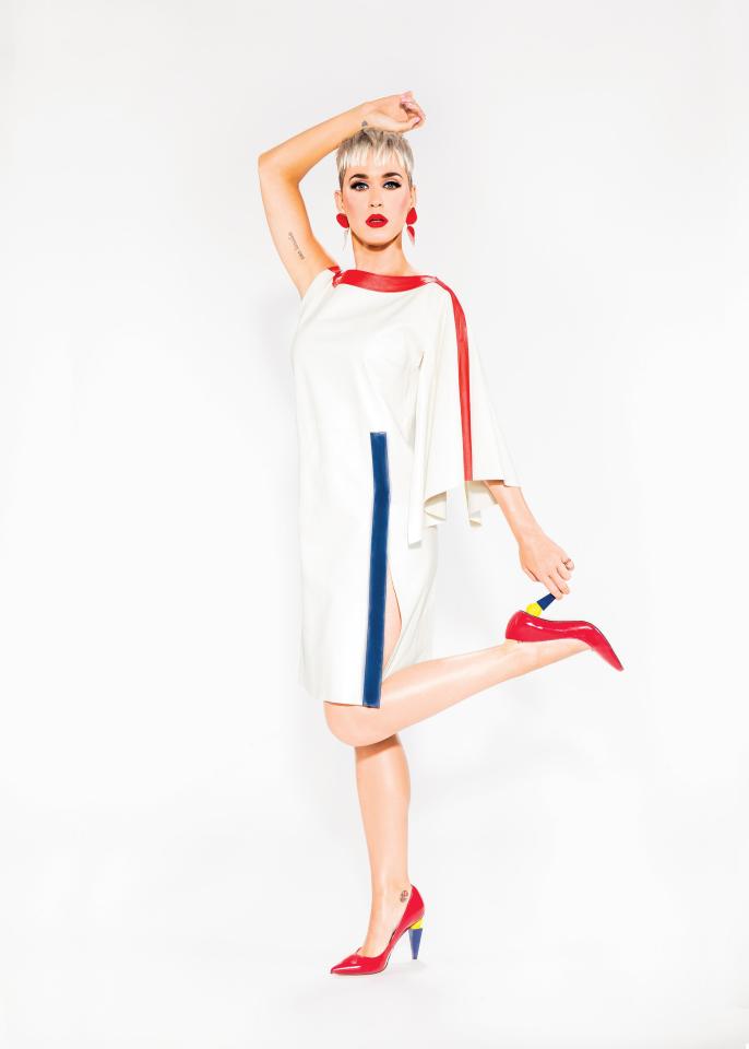  Katy Perry is in bridal white in a shoot for Footwear News